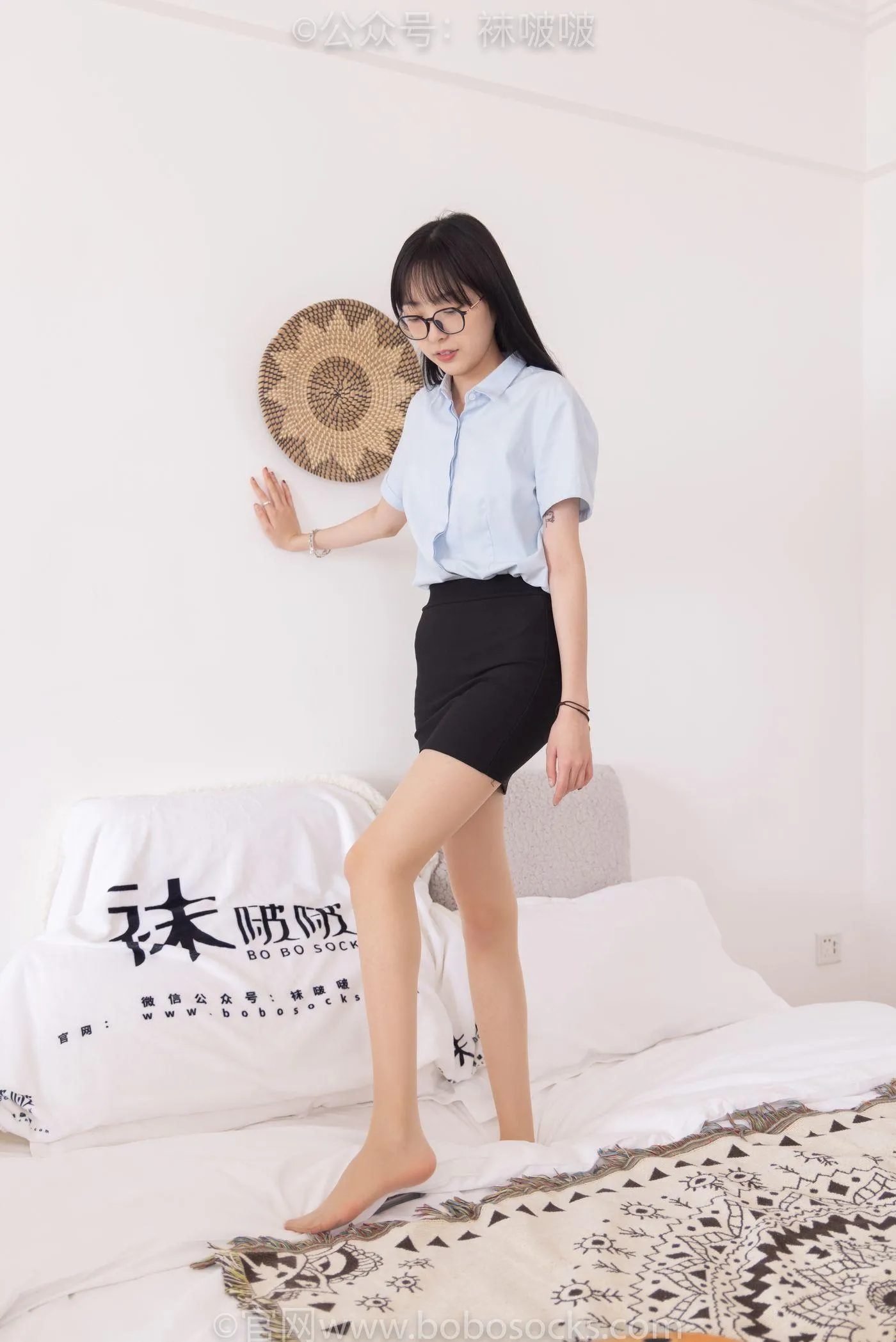 [BoBoSocks袜啵啵]NO.076 稚予-建行制服、平底鞋、肉丝 [134P]插图4